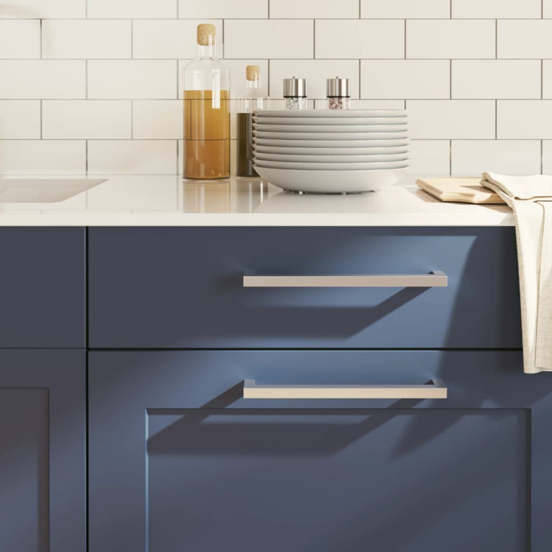 Möbelgriffe 10 Stk. Silbern 224 mm Edelstahl