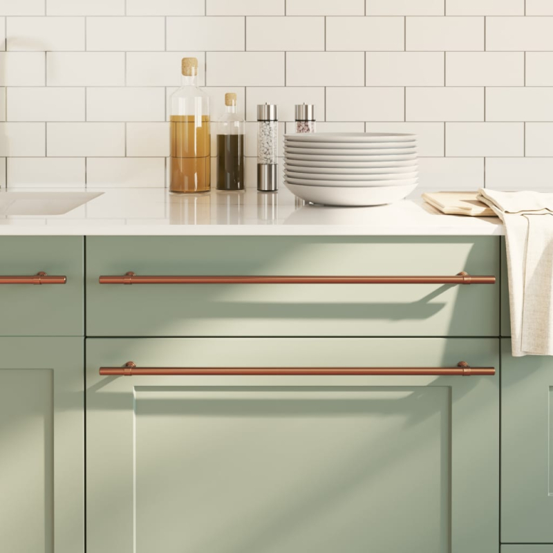 Möbelgriffe 10 Stk. Bronzen 480 mm Edelstahl