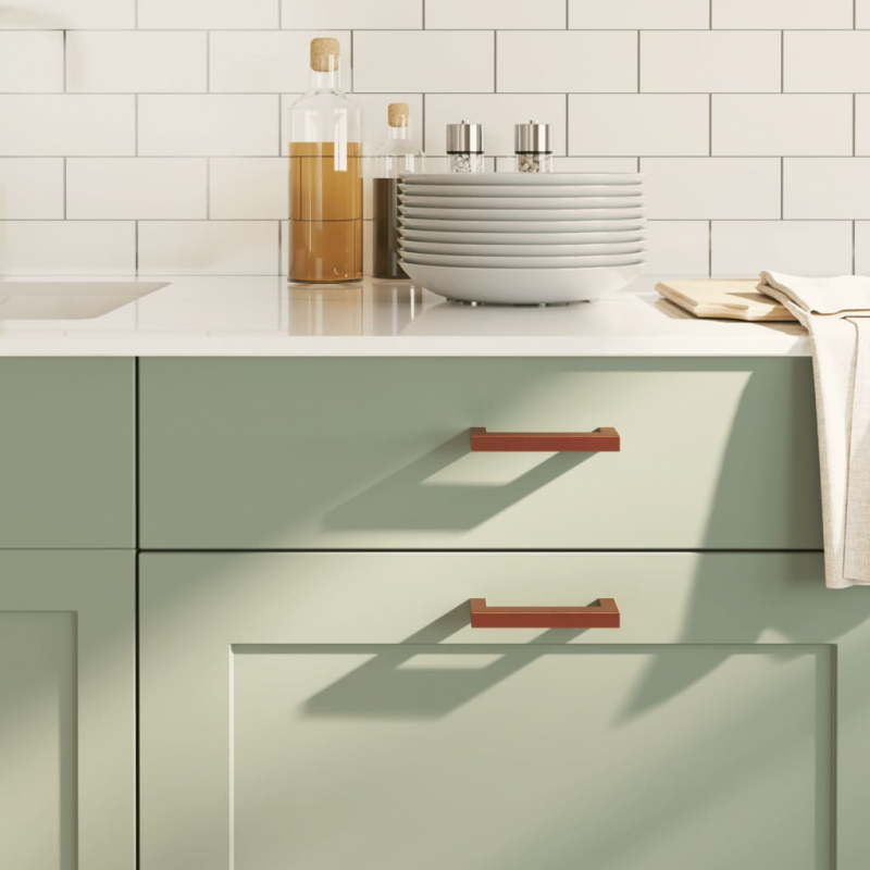 Möbelgriffe 10 Stk. Bronzen 96 mm Edelstahl