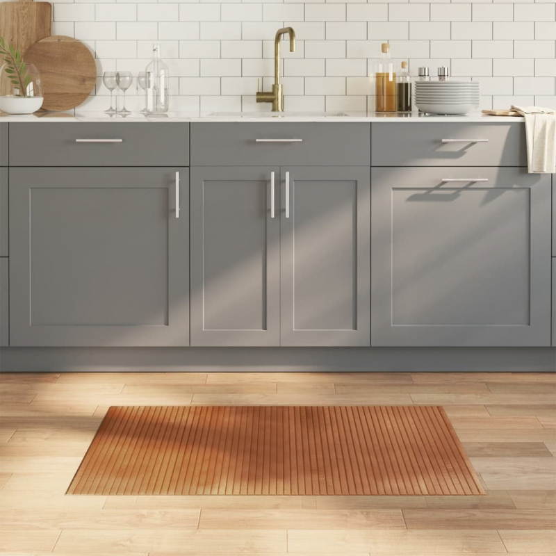 Teppich Rechteckig Natur 60x100 cm Bambus