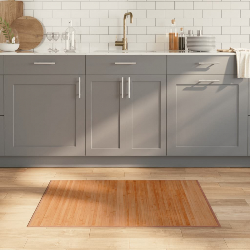 Teppich Rechteckig Natur 70x100 cm Bambus