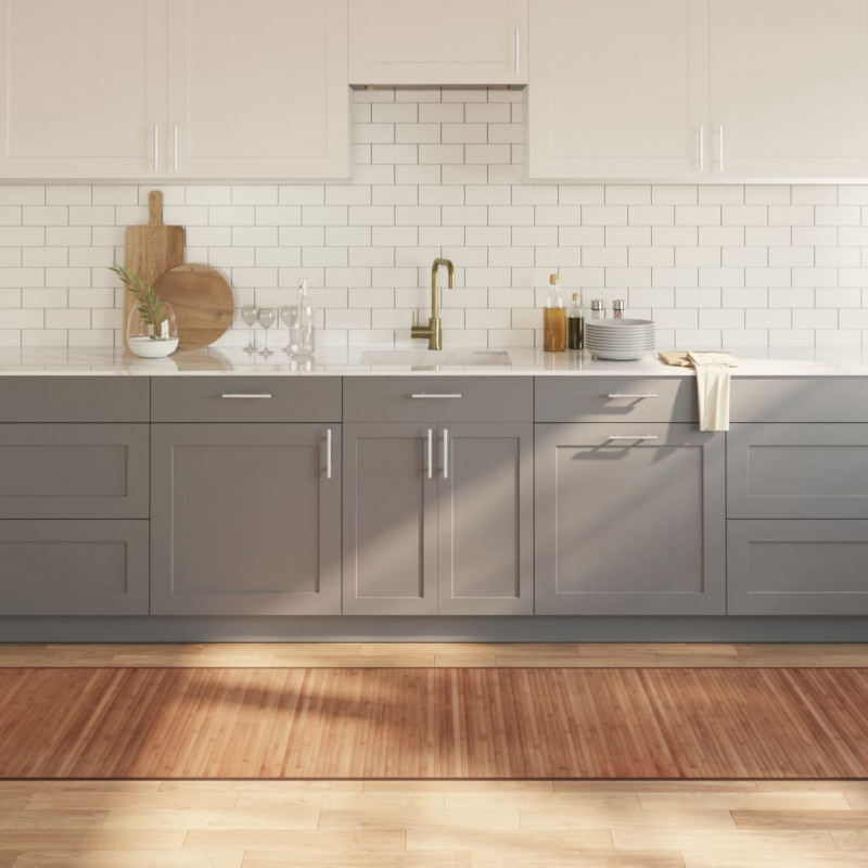 Teppich Rechteckig Natur 80x300 cm Bambus