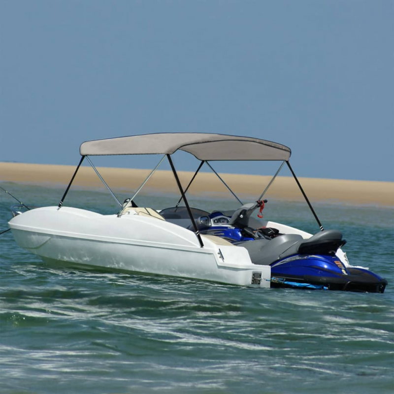 2-Bow Bimini Top Grau 150x120x110 cm