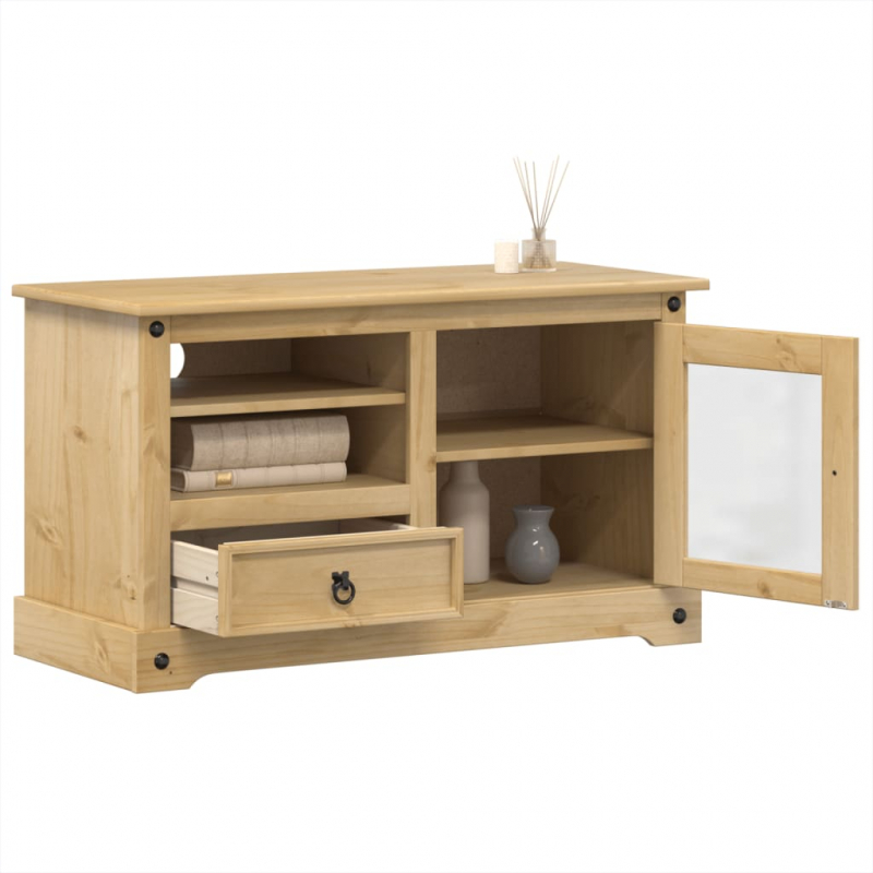 TV-Schrank Corona 100x45x58 cm Massivholz Kiefer