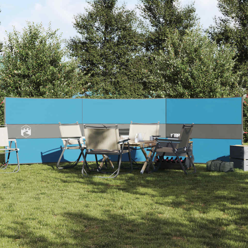 Camping-Windschutz Blau 490x123 cm Wasserdicht