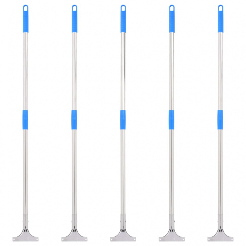 Bodenabzieher-Stiele 5 Stk. 119,5 cm Stahl und Kunststoff