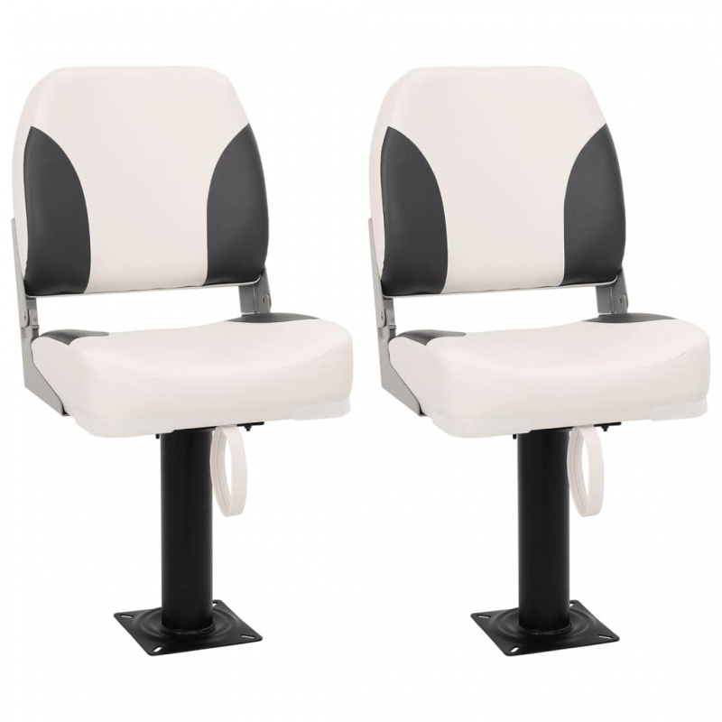 4-tlg. Bootssitz-Set Klappbar Niedrige Rückenlehne