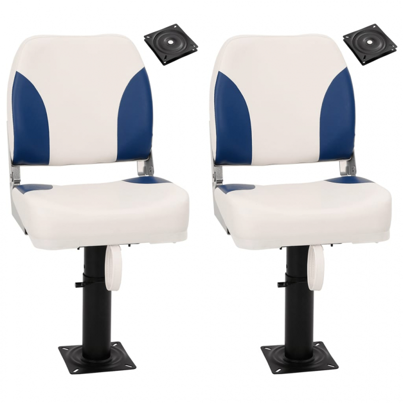 Bootssitze mit Podest 2 Stk. Höhenverstellbar 360° Drehbar