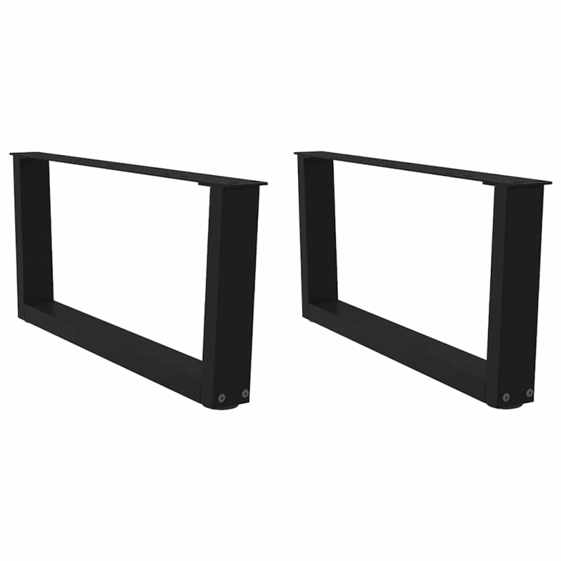 Esstischbeine V-Form 2 Stück Schwarz 70x(30-31,3) cm Stahl