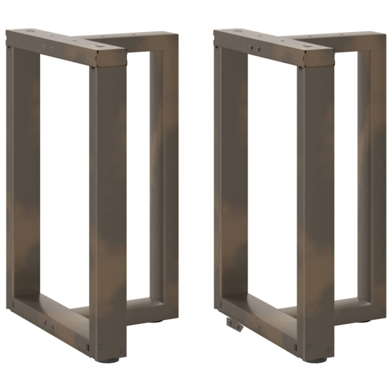 Esstischbeine T-Form 2 Stk. Naturstahl 50x35x(72-73) cm Stahl