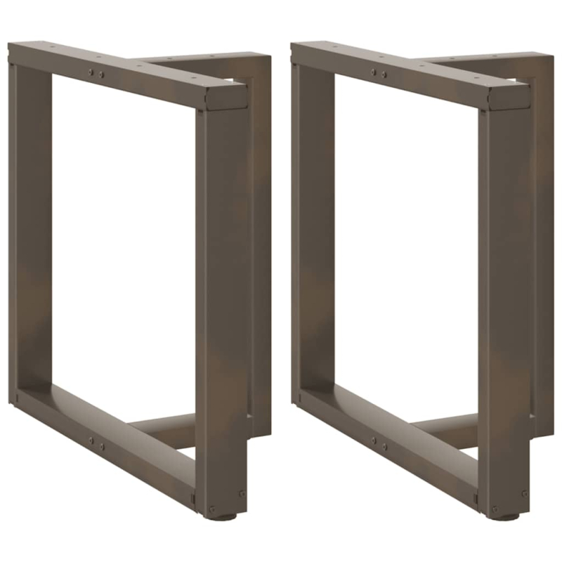 Esstischbeine T-Form 2 Stk. Naturstahl 70x35x(72-73) cm Stahl