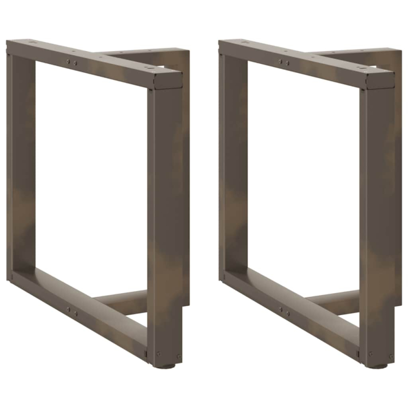 Esstischbeine T-Form 2 Stk. Naturstahl 90x35x(72-73) cm Stahl