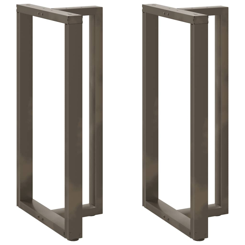 Bartischbeine T-Form 2 Stk. Naturstahl 60x35x(110-111) cm Stahl