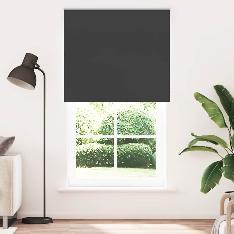 Verdunkelungsrollo Schwarz 130x210 cm Stoffbreite 126,6 cm