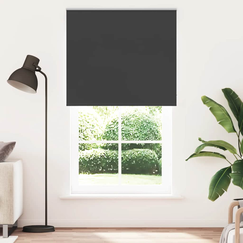 Verdunkelungsrollo Schwarz 140x210 cm Stoffbreite 136,6 cm