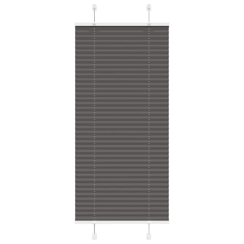 Plissee Schwarz 55x100 cm Stoffbreite 54,4 cm Polyester