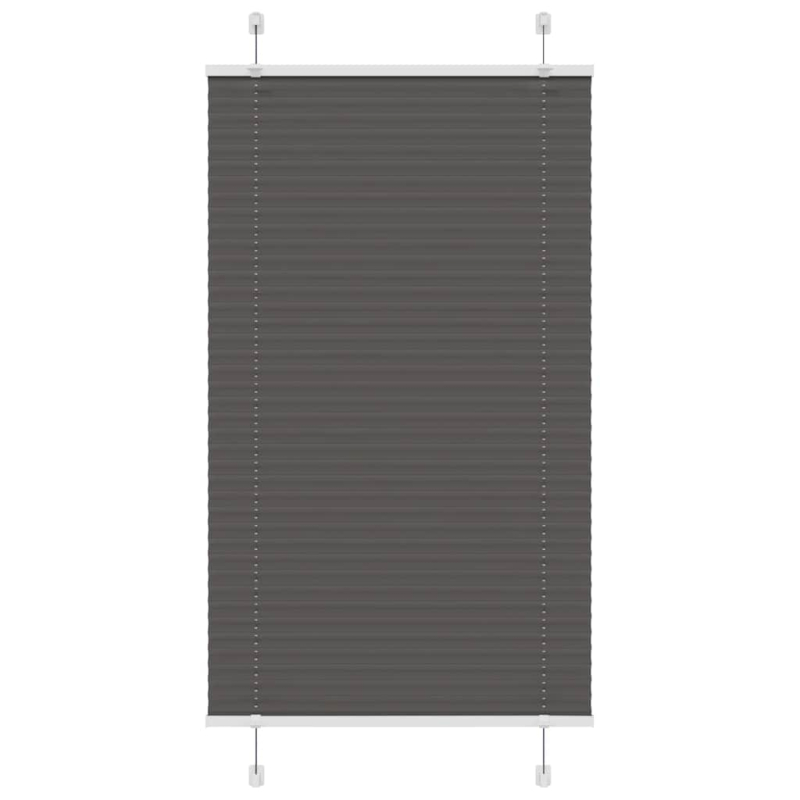 Plissee Schwarz 75x100 cm Stoffbreite 74,4 cm Polyester