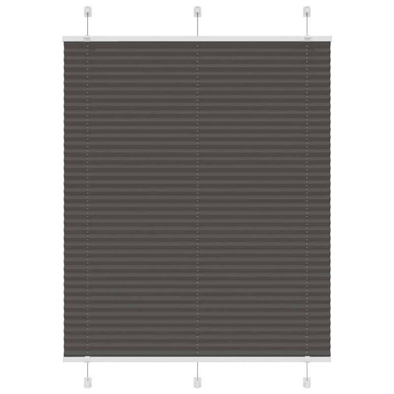 Plissee Schwarz 105x100 cm Stoffbreite 104,4 cm Polyester