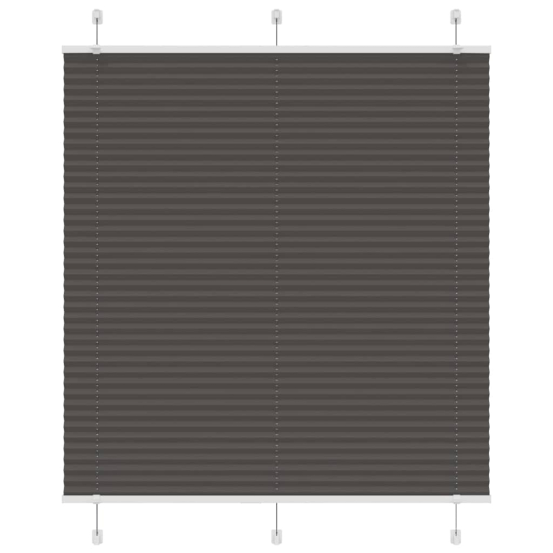 Plissee Schwarz 120x100 cm Stoffbreite 119,4 cm Polyester