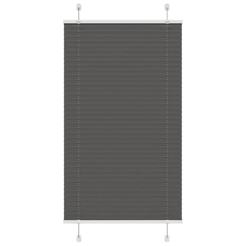 Plissee Schwarz 75x150 cm Stoffbreite 74,4 cm Polyester