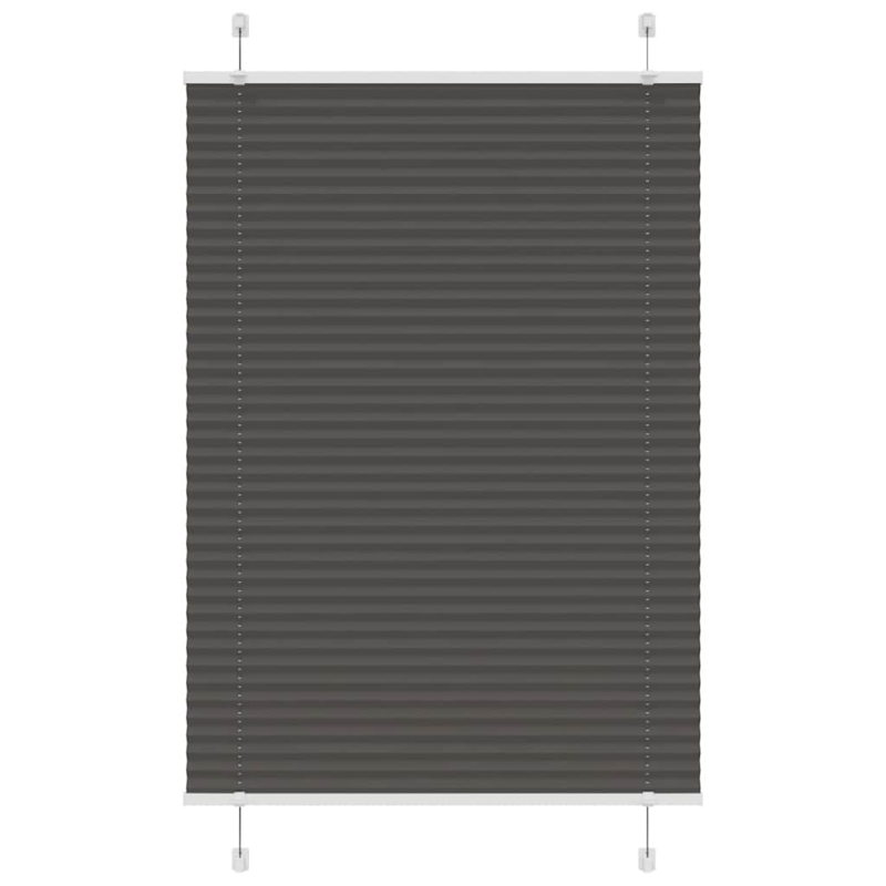 Plissee Schwarz 85x150 cm Stoffbreite 84,4 cm Polyester