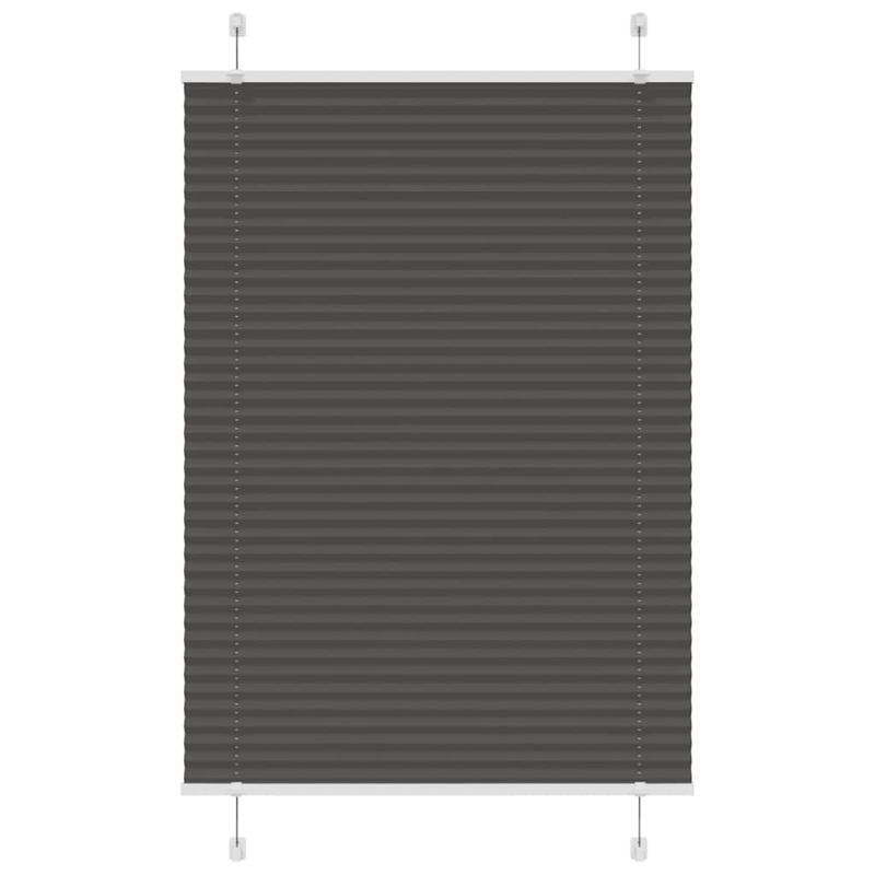 Plissee Schwarz 100x150 cm Stoffbreite 99,4 cm Polyester