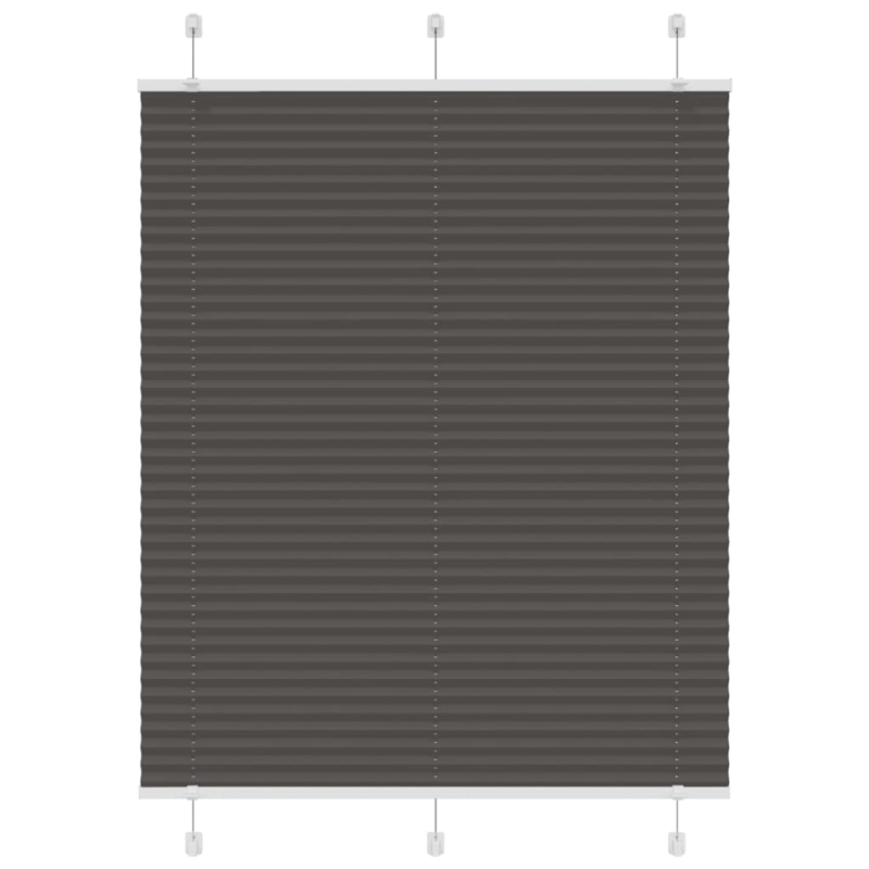 Plissee Schwarz 105x150 cm Stoffbreite 104,4 cm Polyester