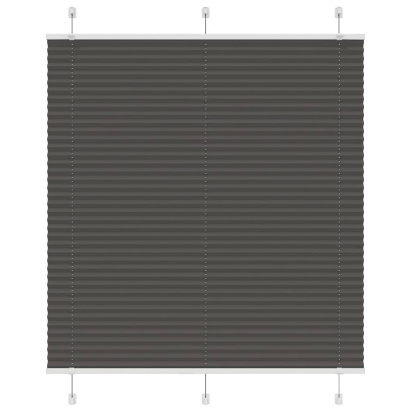 Plissee Schwarz 120x150 cm Stoffbreite 119,4 cm Polyester