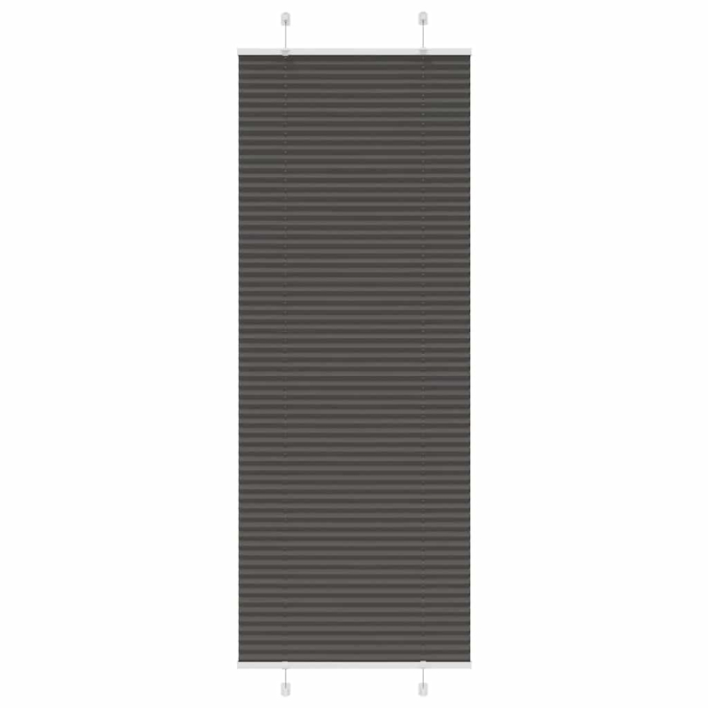 Plissee Schwarz 70x200 cm Stoffbreite 69,4 cm Polyester