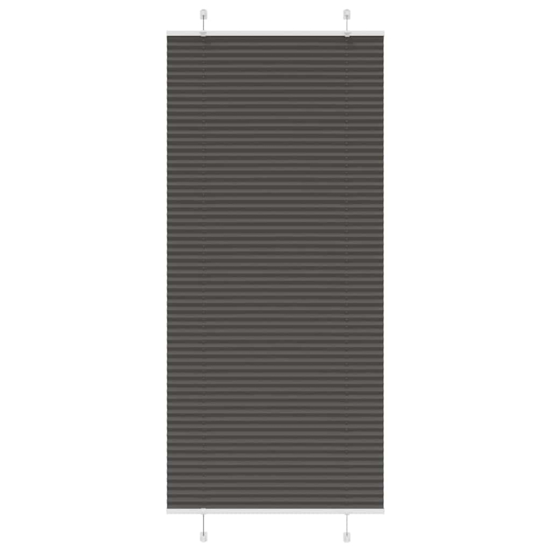 Plissee Schwarz 85x200 cm Stoffbreite 84,4 cm Polyester