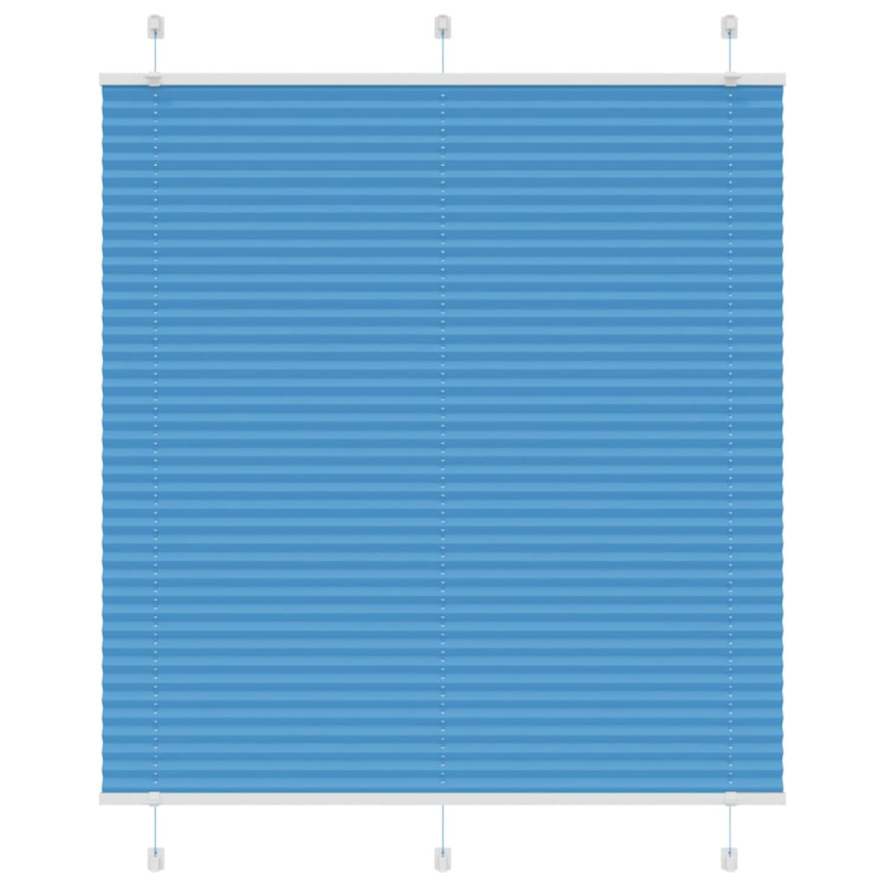 Plissee Blau 115x100 cm Stoffbreite 114,4 cm Polyester