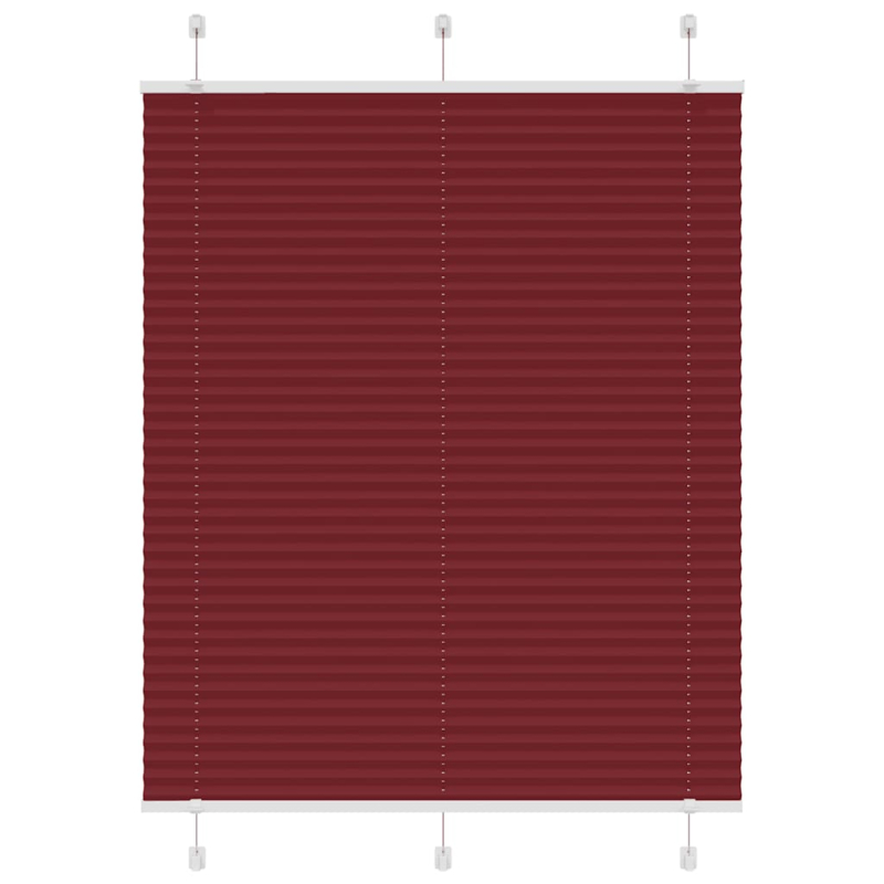 Plissee Bordeauxrot 110x100 cm Stoffbreite 109,4 cm Polyester
