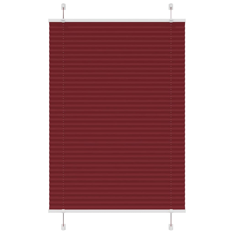 Plissee Bordeauxrot 85x150 cm Stoffbreite 84,4 cm Polyester