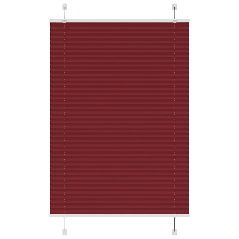 Plissee Bordeauxrot 100x150 cm Stoffbreite 99,4 cm Polyester