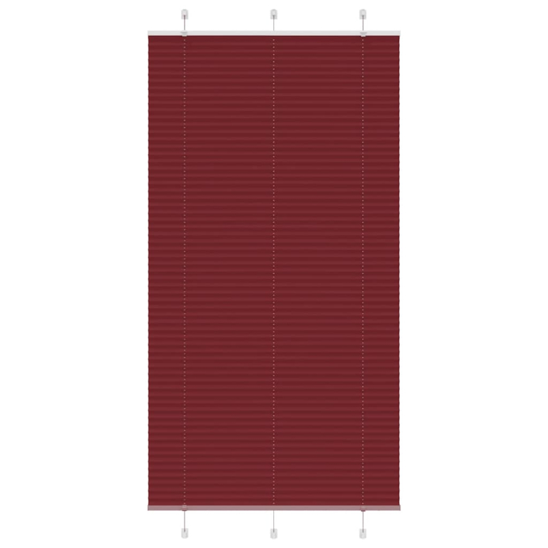 Plissee Bordeauxrot 110x200 cm Stoffbreite 109,4 cm Polyester