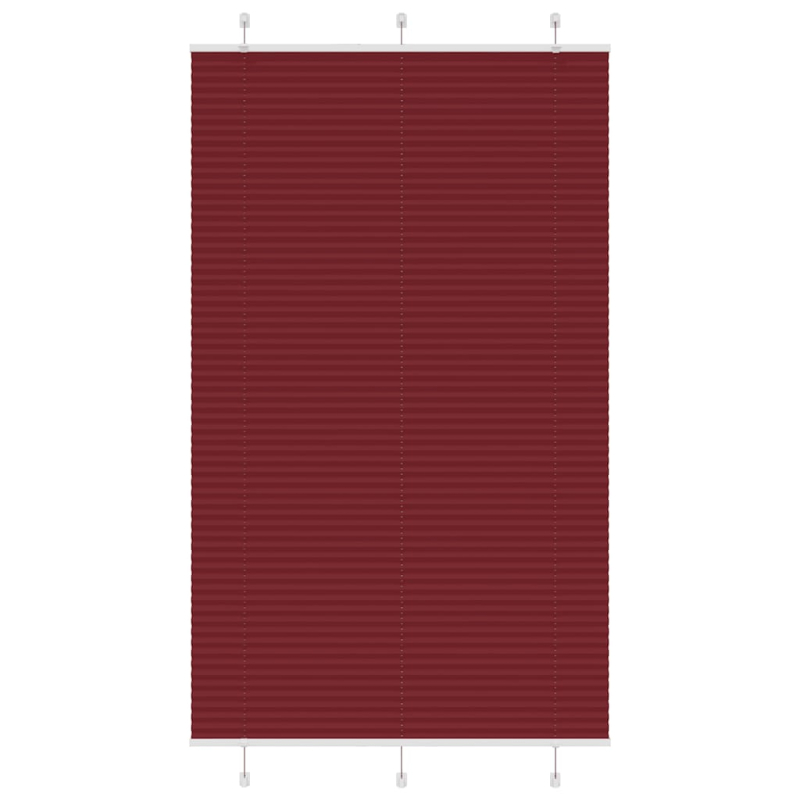 Plissee Bordeauxrot 115x200 cm Stoffbreite 114,4 cm Polyester