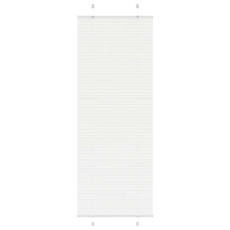 Plissee Weiß 80x200 cm Stoffbreite 79,4 cm Polyester