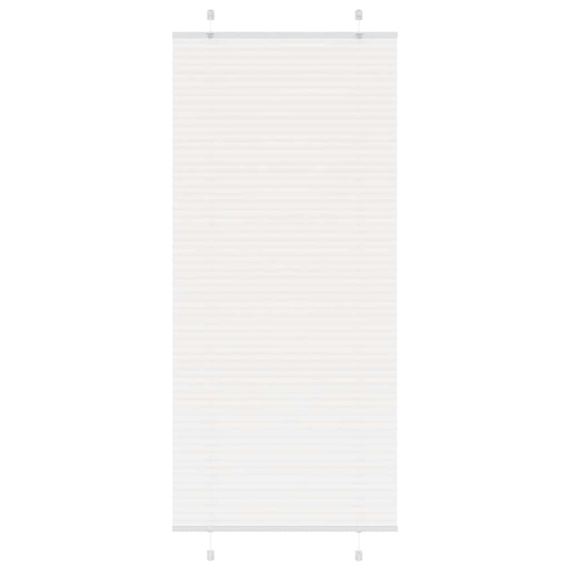 Plissee Weiß 85x200 cm Stoffbreite 84,4 cm Polyester