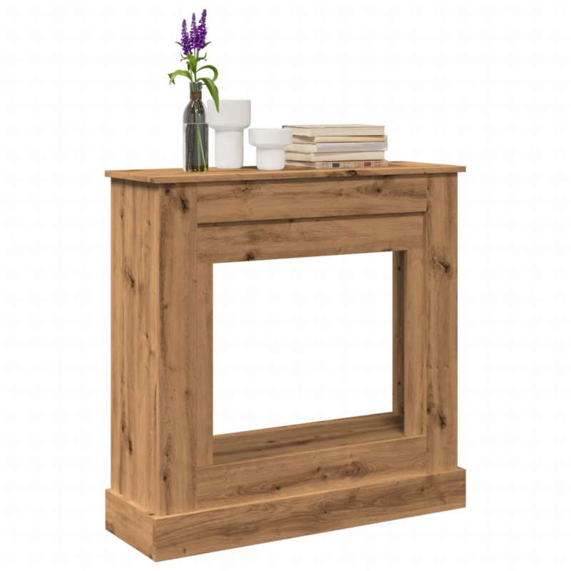 Kaminumrandung Artisan-Eiche 90x30x90 cm Holzwerkstoff