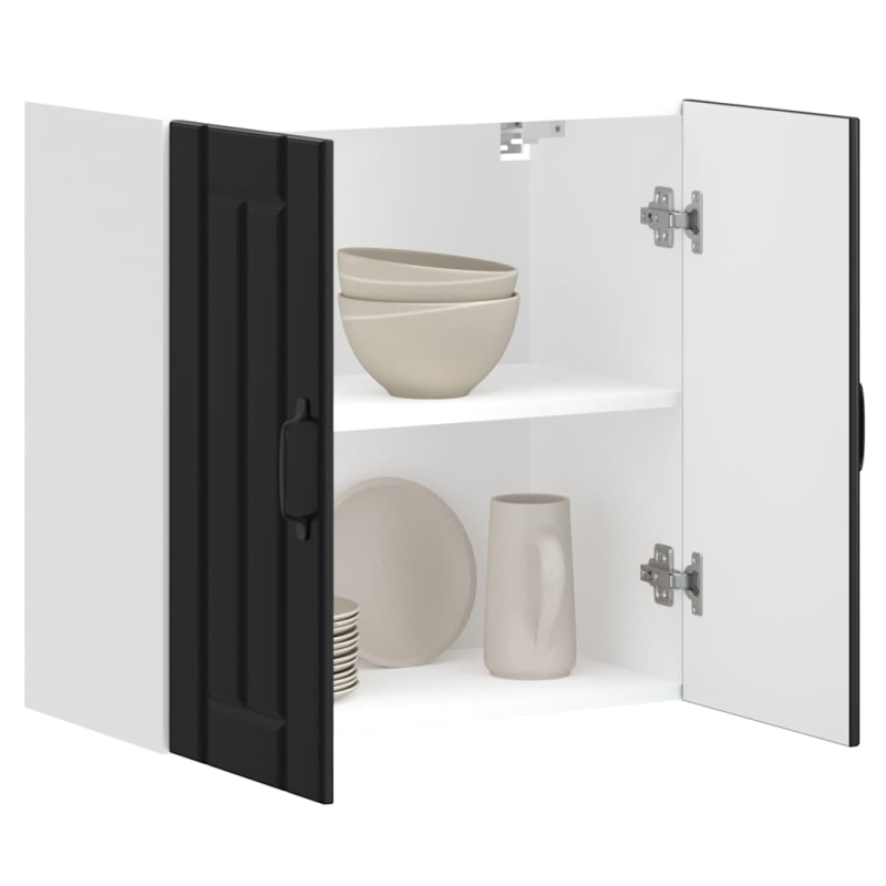 Küchen-Hängeschrank Lucca Schwarz Holzwerkstoff