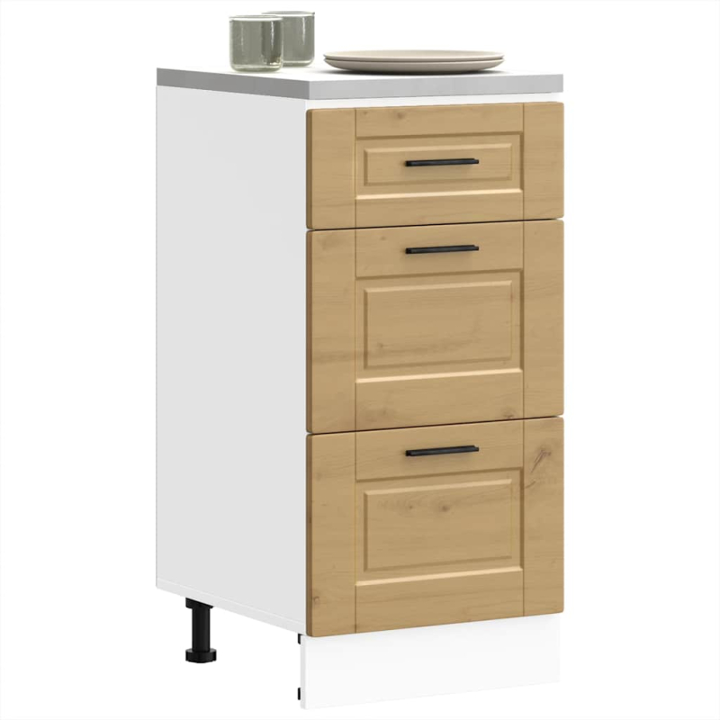 Küchenunterschrank Porto Artisan-Eiche Holzwerkstoff