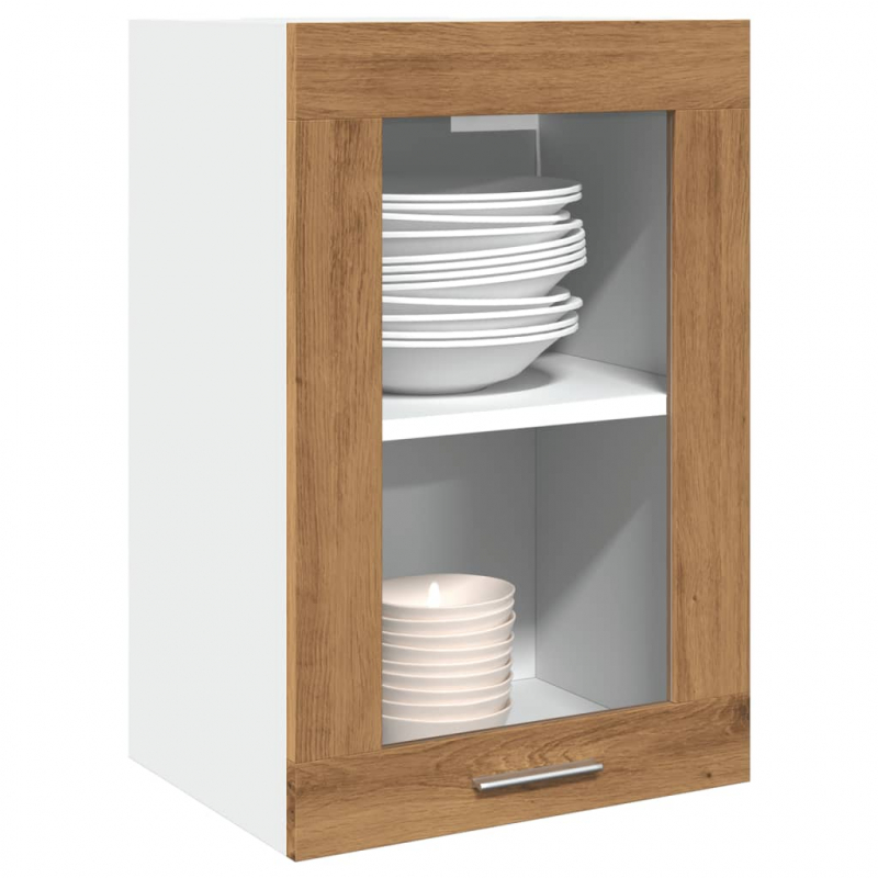 Hängeschrank Lyon Glas Artisan-Eiche 40x31x60 cm Holzwerkstoff