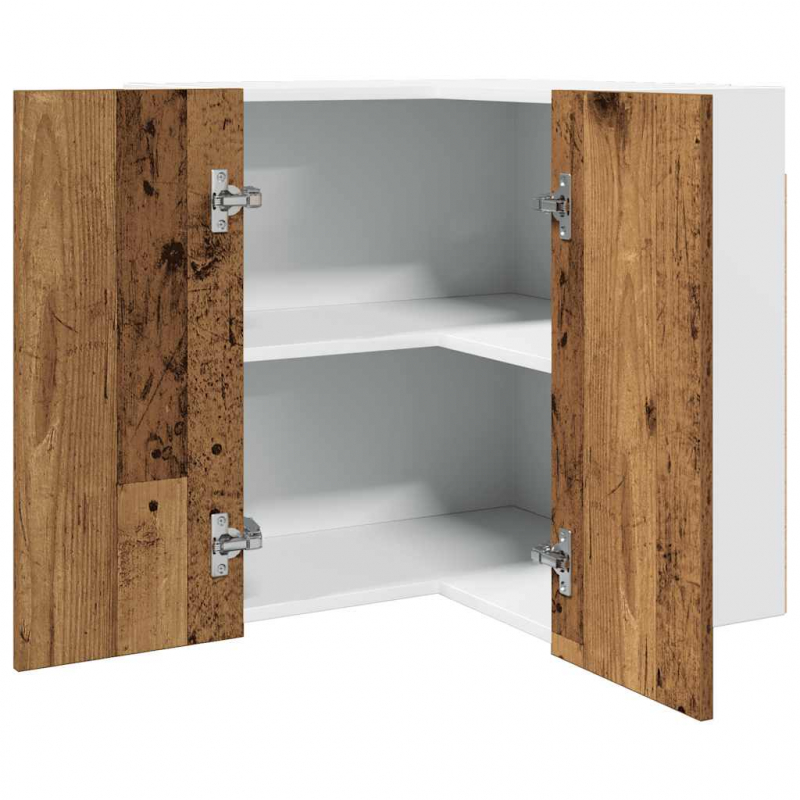 Eck-Hängeschrank Lyon Altholz-Optik 57x57x60 cm Holzwerkstoff