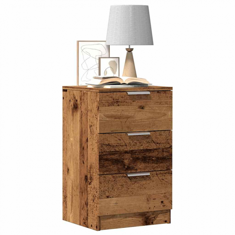 Nachttische 2 Stk. Altholz-Optik 40x36x65 cm Holzwerkstoff