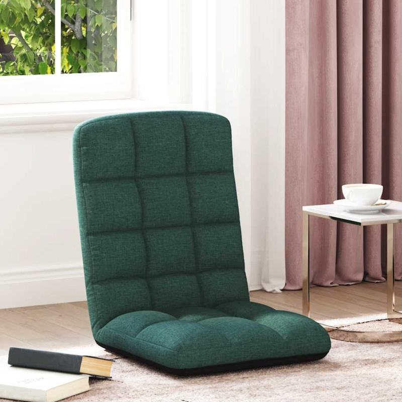 Bodenstuhl Faltbar Dunkelgrün 71x51x62 cm Stoff