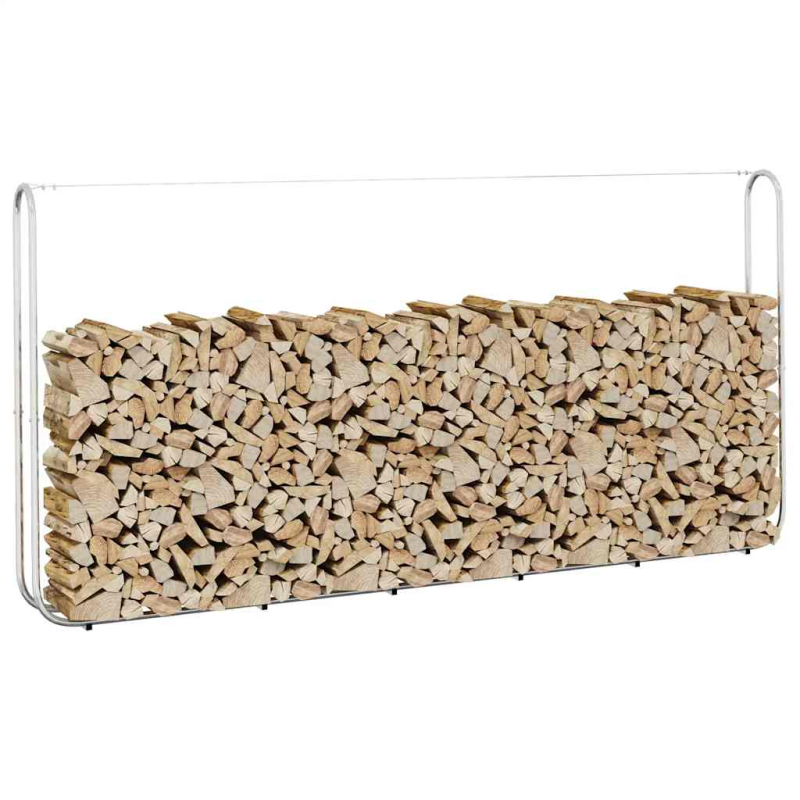 Kaminholzregal 300x25x150 cm Stahl verzinkt