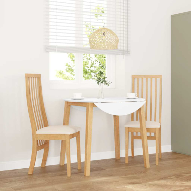 Esszimmerstühle mit Kissen 2 Stk. Massivholz Gummibaum