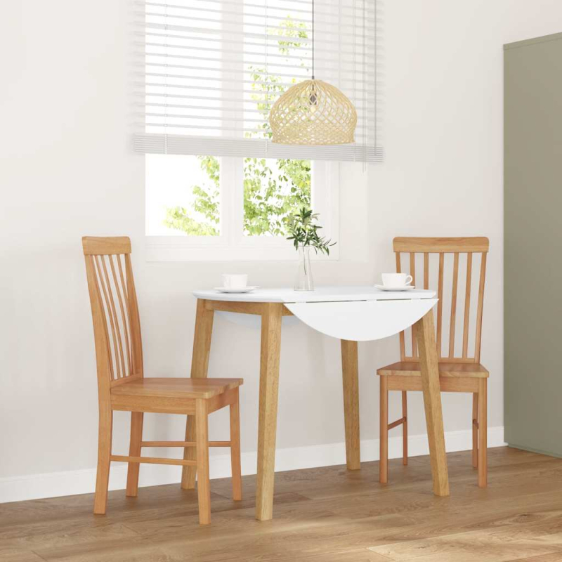 Esszimmerstühle 2 Stk. Massivholz Gummibaum