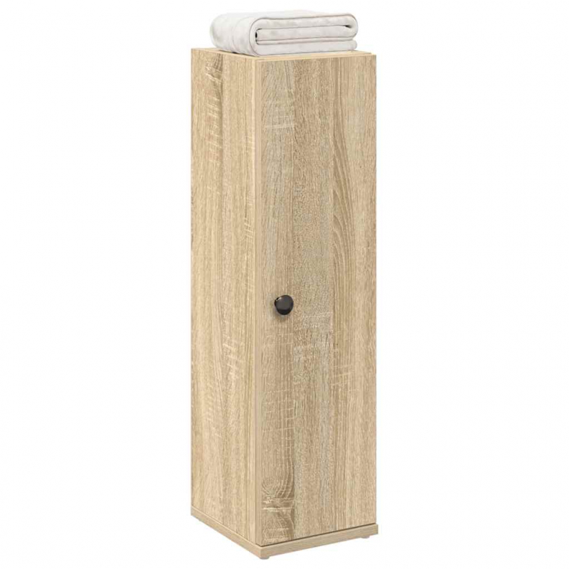 Badezimmerschrank mit Rollenhalter Sonoma-Eiche 20,5x22x72 cm