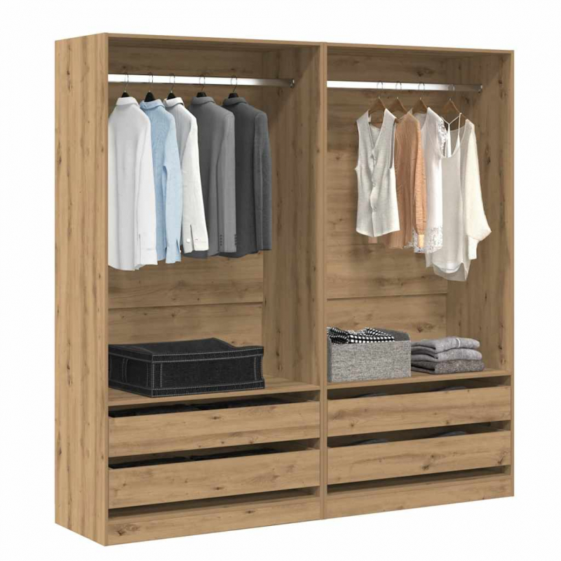 Kleiderschrank Artisan-Eiche 100x50x200 cm Holzwerkstoff